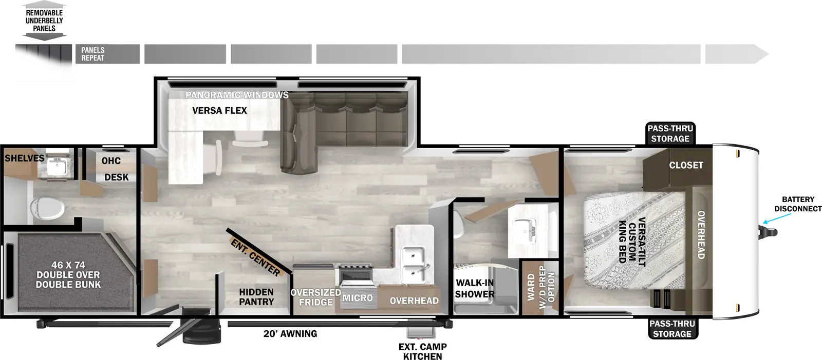 Wildwood 29BDB Floorplan